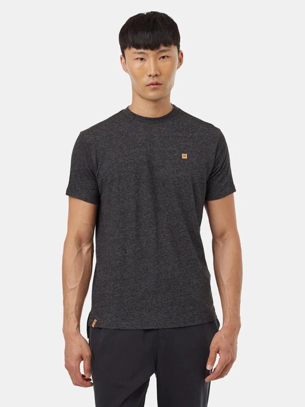 TENTREE Men's S Charcoal Heather Hemp Step Hem T-Shirt Tee Crewneck